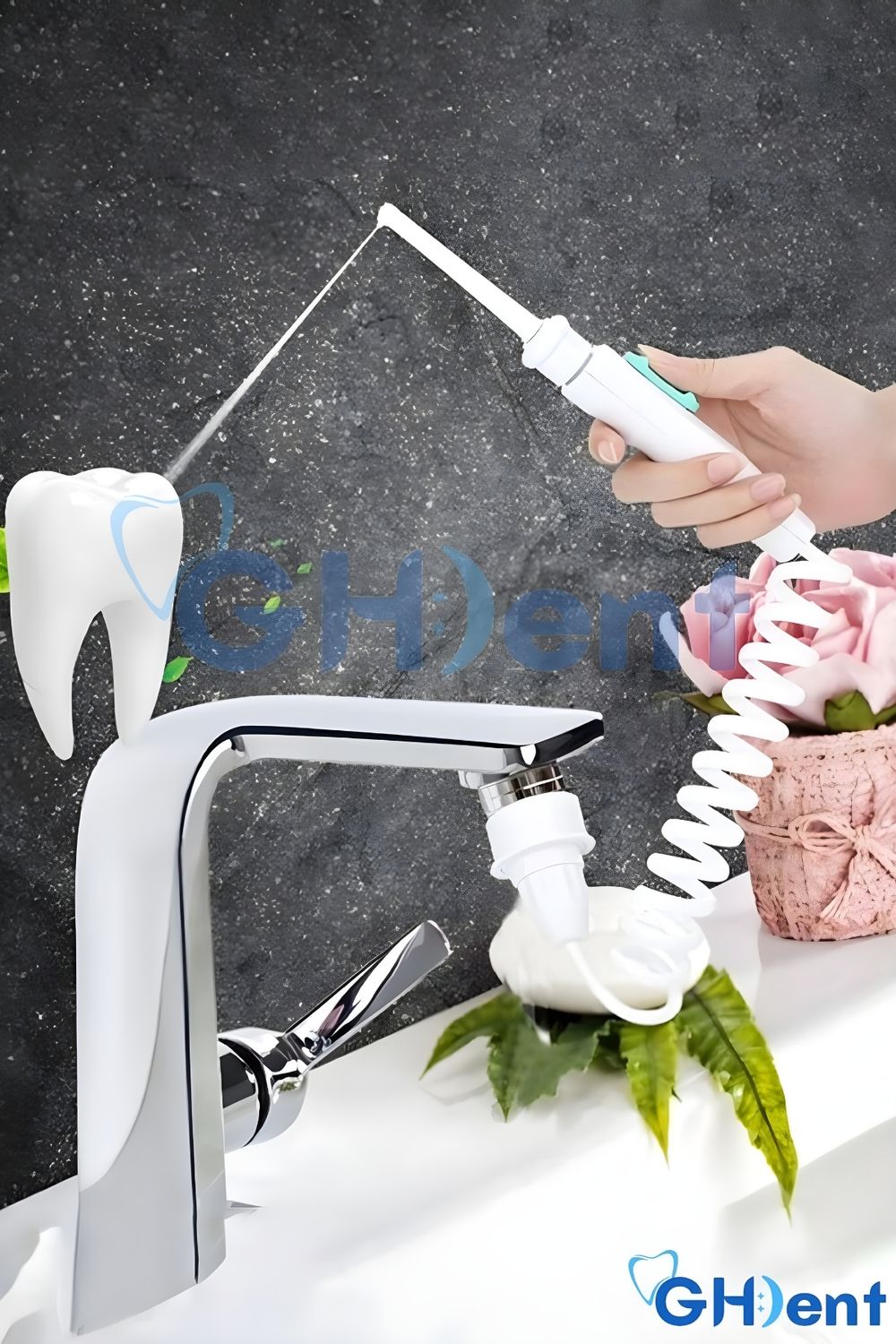 GH DENT Ağız Diş Duşu 3 Başlıklı Tazyik Ayarlı