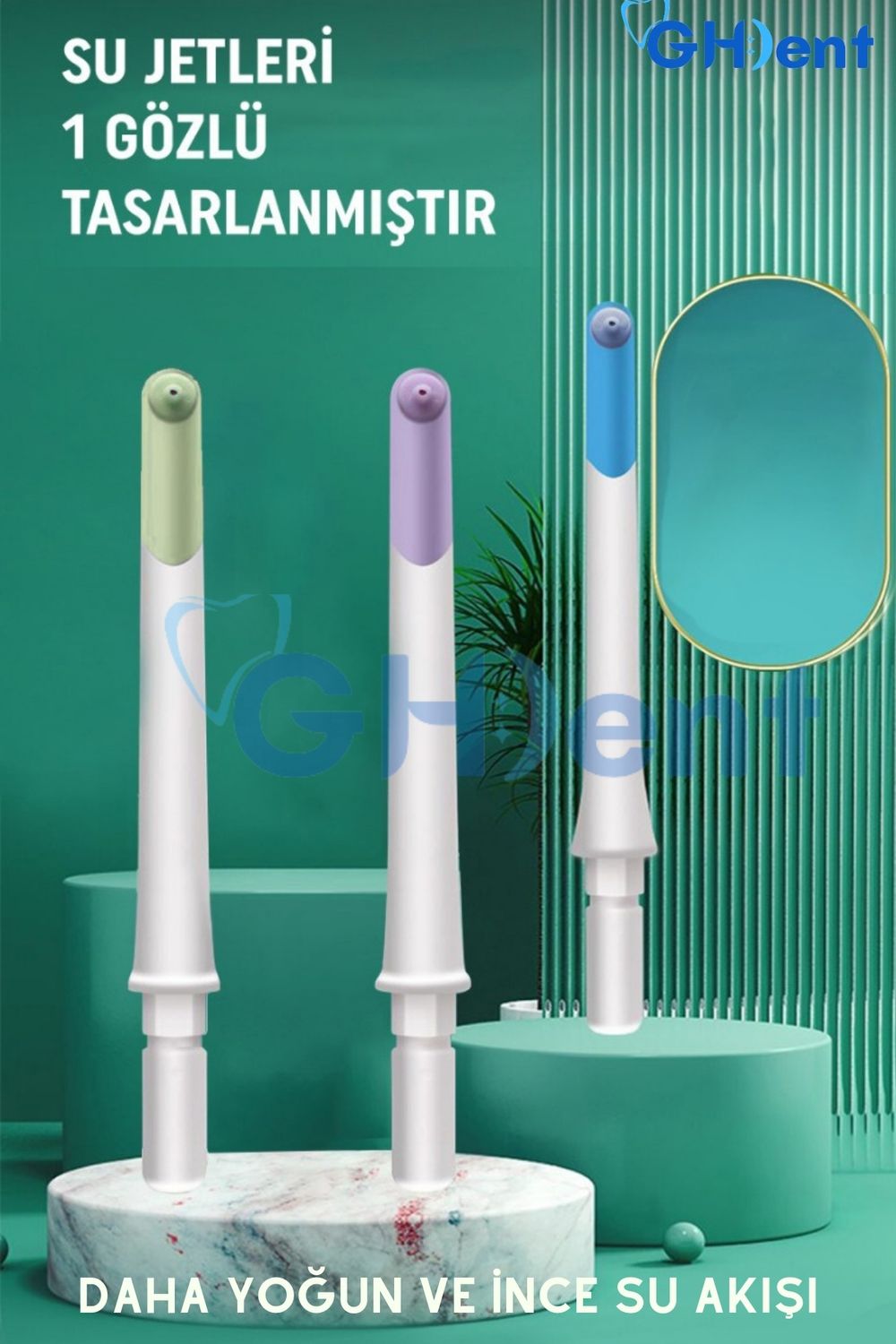 GH DENT Ağız Duşu Yedek Başlığı 3 Adet Tek Gözlü